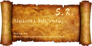 Sipiczki Károly névjegykártya