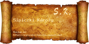Sipiczki Károly névjegykártya